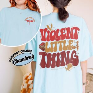 comfort colors violent little thing shirt dark academia bookworm fourth wing xaden riorson bookish gift figra