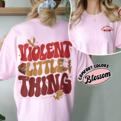 comfort colors violent little thing shirt dark academia bookworm fourth wing xaden riorson bookish gift v7xoh
