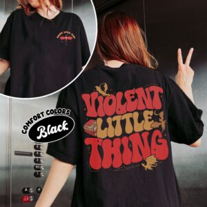 comfort colors violent little thing shirt dark academia bookworm fourth wing xaden riorson bookish gift z2v5w