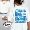 comfort colors we wear blue for autism awareness shirt autism awareness month blue rainbow support tee dgiwb