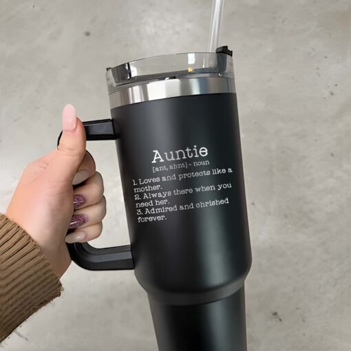 custom 40 oz best auntie tumbler laser engraved gift unique christmas halloween present insulated birthday cup lorza