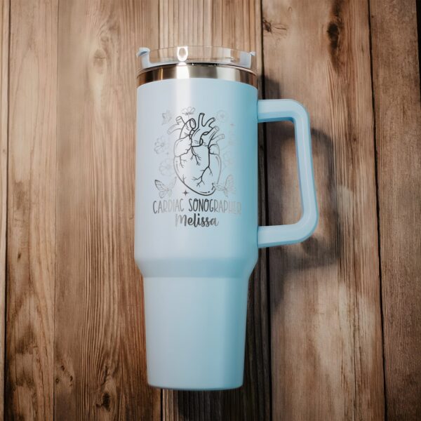 custom 40 oz cardiac sonographer tumbler laser engraved cardiology gift unique christmas halloween present insulated rn cup baiao