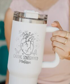 custom 40 oz cardiac sonographer tumbler laser engraved cardiology gift unique christmas halloween present insulated rn cup fvqdj