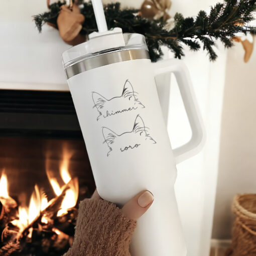 custom 40 oz cat memorial tumbler laser engraved pet photo perfect christmas halloween gift cat lover sympathy cup hzzg5