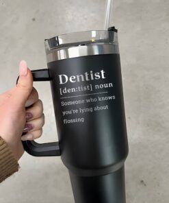 custom 40 oz dental tumbler laser engraved dentist gift unique christmas halloween present insulated teeth lover cup 2p5th