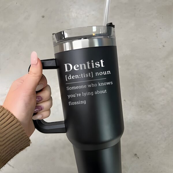 custom 40 oz dental tumbler laser engraved dentist gift unique christmas halloween present insulated teeth lover cup 2p5th