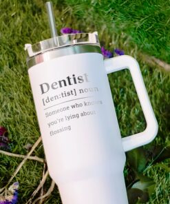 custom 40 oz dental tumbler laser engraved dentist gift unique christmas halloween present insulated teeth lover cup vwrz8