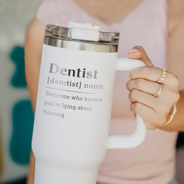 custom 40 oz dental tumbler laser engraved dentist gift unique christmas halloween present insulated teeth lover cup wkidw