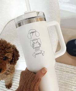 custom 40 oz dog memorial tumbler laser engraved pet photo perfect christmas halloween gift loss of dog sympathy cup diyne