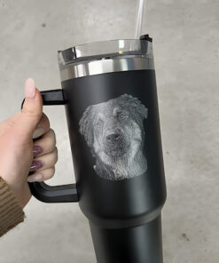 custom 40 oz dog mom tumbler laser engraved pet photo unique christmas halloween gift insulated animal lover cup zl5xz