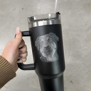 custom 40 oz dog mom tumbler laser engraved pet photo unique christmas halloween gift insulated animal lover cup zl5xz