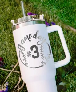 custom 40 oz engraved baseball tumbler personalized game day design unique christmas halloween present sports fan cup tgnny