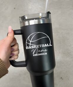 custom 40 oz engraved basketball tumbler personalized player gift unique christmas halloween present sports enthusiast cup unjdj