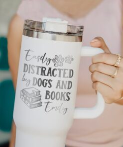 custom 40 oz engraved book lover tumbler personalized dogs and books design unique christmas halloween present librarian gift jryaj