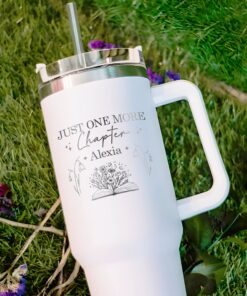 custom 40 oz engraved book lover tumbler personalized just one more chapter design unique christmas halloween gift librarian cup gixss