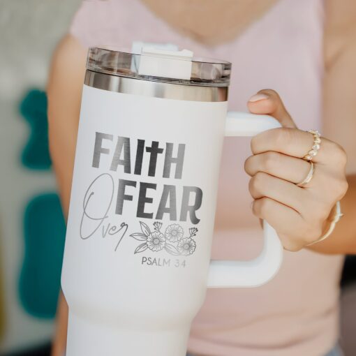 custom 40 oz engraved christian tumbler personalized faith affirmations design unique christmas halloween gift jesus lover cup gayg9