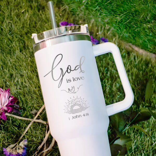 custom 40 oz engraved christian tumbler personalized god is love design unique christmas halloween gift religious cup atdob