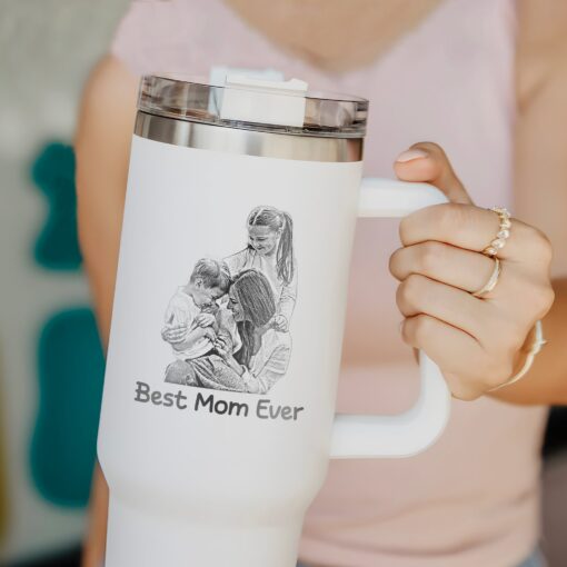 custom 40 oz engraved couple portrait tumbler personalized valentines gift for him unique christmas halloween present husband cup omnf9