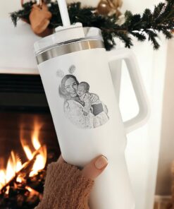 custom 40 oz engraved couple portrait tumbler personalized valentines gift for him unique christmas halloween present husband cup zklpw