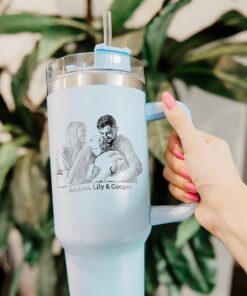 custom 40 oz engraved couple portrait tumbler personalized valentines gift for him unique christmas halloween present husband cup zohkv