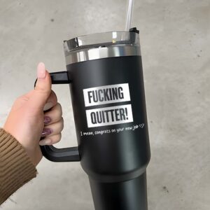 custom 40 oz engraved coworker tumbler personalized quitter design unique christmas halloween present funny leaving gift r2kjg