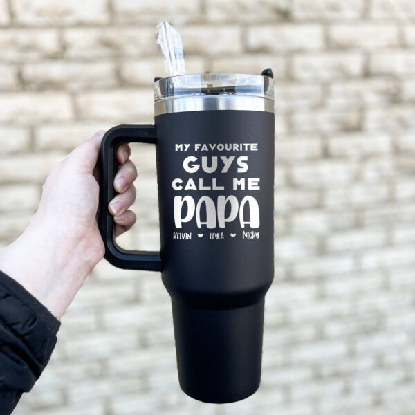 custom 40 oz engraved dad tumbler personalized kids names design unique christmas halloween present grandpa cup oz0g8