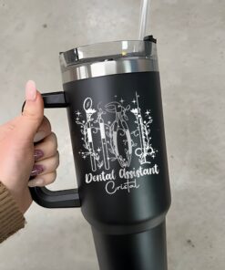 custom 40 oz engraved dental hygiene tumbler personalized assistant design unique christmas halloween present dentist cup howqn