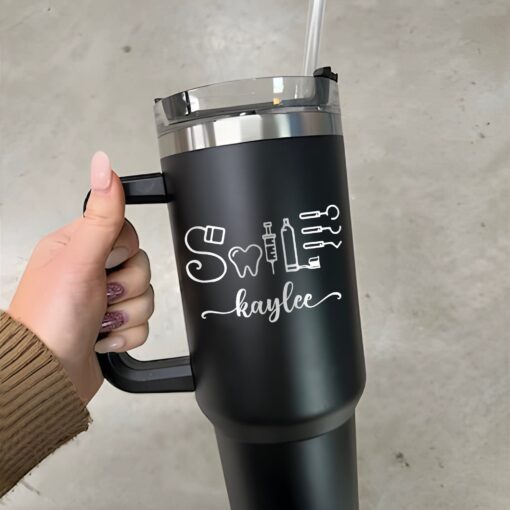 custom 40 oz engraved dental hygienist tumbler personalized dentist design unique christmas halloween present dental staff gift akfti