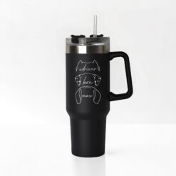 custom 40 oz engraved dog dad tumbler personalized fathers day gift unique christmas halloween present pet lover cup f47xl
