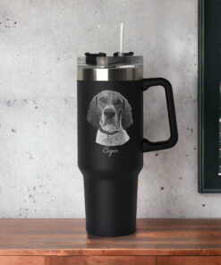 custom 40 oz engraved dog dad tumbler personalized pet photo design unique christmas halloween present dog lover gift exrwh