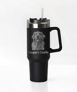 custom 40 oz engraved dog dad tumbler personalized pet photo design unique christmas halloween present dog lover gift juol4