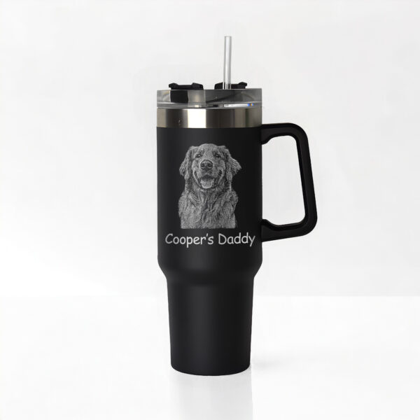 custom 40 oz engraved dog dad tumbler personalized pet photo design unique christmas halloween present dog lover gift juol4