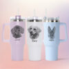 custom 40 oz engraved dog mom tumbler personalized pet photo design unique christmas halloween present animal lover gift cup 5m6rm