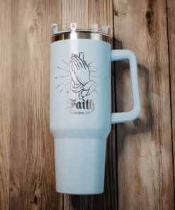 custom 40 oz engraved faith tumbler personalized bible verse design unique christmas halloween gift religious womens cup ah9gy