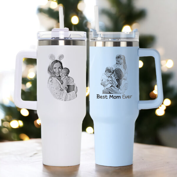 custom 40 oz engraved family photo tumbler personalized design unique christmas halloween present parent appreciation cup n1wca