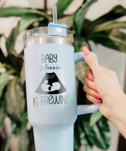 custom 40 oz engraved first mom tumbler personalized expecting mom design unique christmas halloween present pregnancy gift 9545t