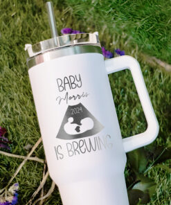 custom 40 oz engraved first mom tumbler personalized expecting mom design unique christmas halloween present pregnancy gift trdij