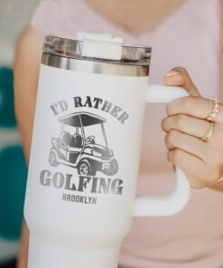 custom 40 oz engraved golf tumbler personalized golfer design unique christmas halloween present sports enthusiast cup r1kny