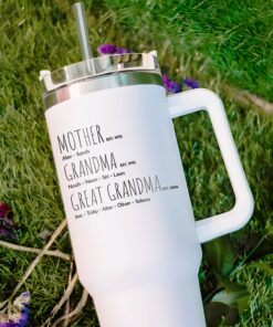 custom 40 oz engraved great grandma tumbler personalized pregnancy announcement unique christmas halloween present family gift cup mjlhe