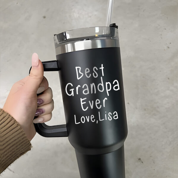 custom 40 oz engraved handwriting tumbler personalized fathers day gift unique christmas halloween present dad appreciation cup