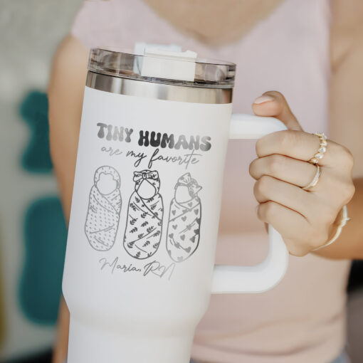 custom 40 oz engraved labor delivery nurse tumbler personalized tiny human design unique christmas halloween present nicu gift nogjd