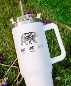 custom 40 oz engraved mama bear tumbler personalized kids names design unique christmas halloween present mothers day gift 6g6us