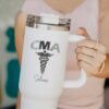 custom 40 oz engraved medical assistant tumbler personalized certified design unique christmas halloween gift cma cup s3c2y