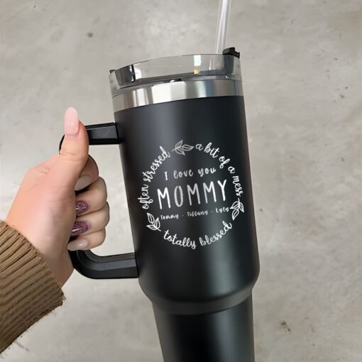 custom 40 oz engraved mom tumbler personalized i love you mommy design unique christmas halloween present grandma xmas gift i11za