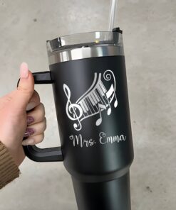 custom 40 oz engraved music teacher tumbler personalized band instructor gift unique christmas halloween present piano teacher cup mpnof