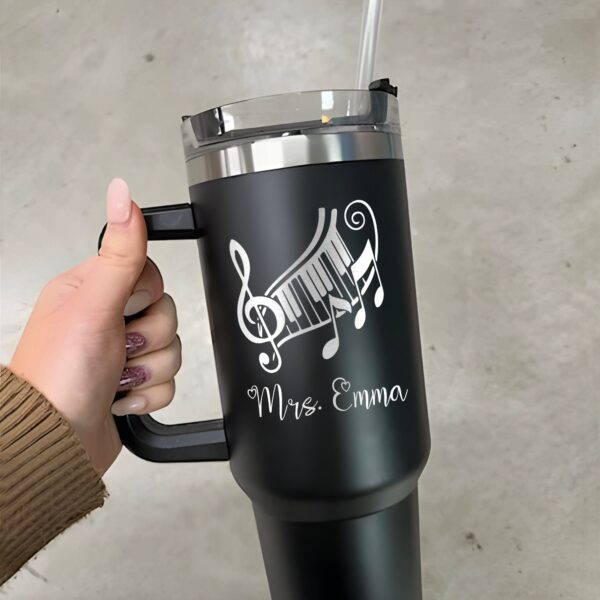 custom 40 oz engraved music teacher tumbler personalized band instructor gift unique christmas halloween present piano teacher cup mpnof