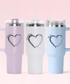 custom 40 oz engraved nana tumbler personalized grandkids names unique christmas halloween present sweet heart grandma cup 5rygo