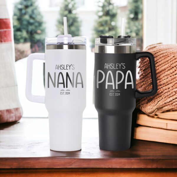 custom 40 oz engraved new grandparents tumbler personalized nana papa gift unique christmas halloween present family announcement cup iubwv