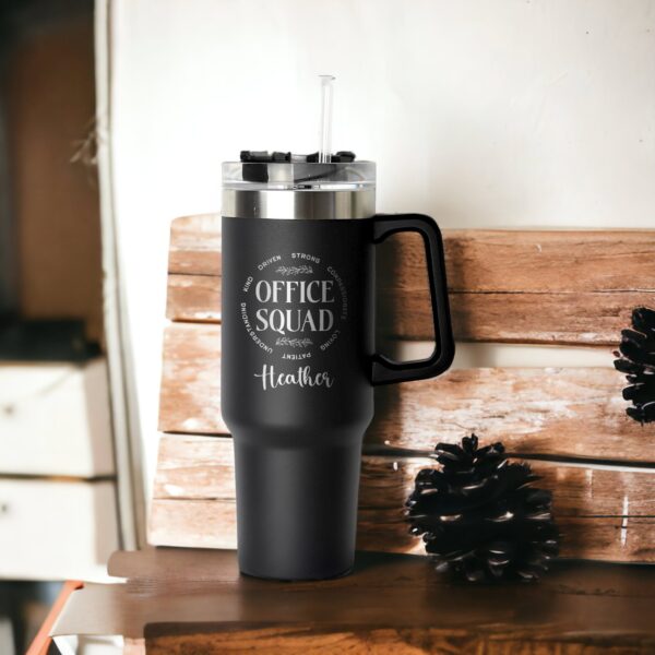 custom 40 oz engraved office squad tumbler personalized coworker gift unique christmas halloween present employee appreciation cup