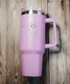 custom 40 oz engraved pet lover tumbler personalized dog cat ears design unique christmas halloween present animal mom cup tplpr